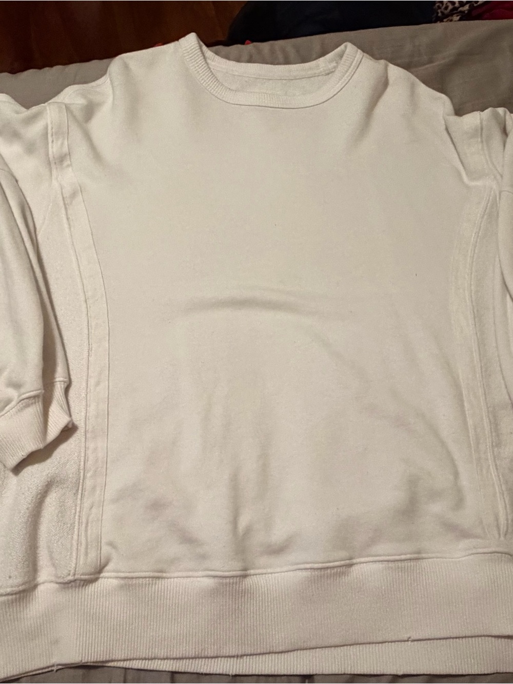 Aerie Keep it Light Crochet Crewneck Sweater - White